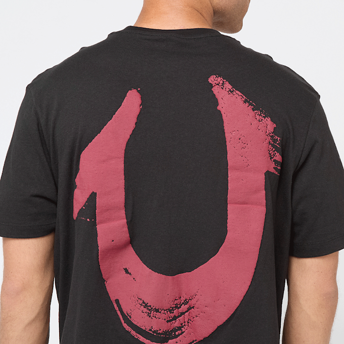 True Religion Relaxed NU Brush Tee czarny 47107 4