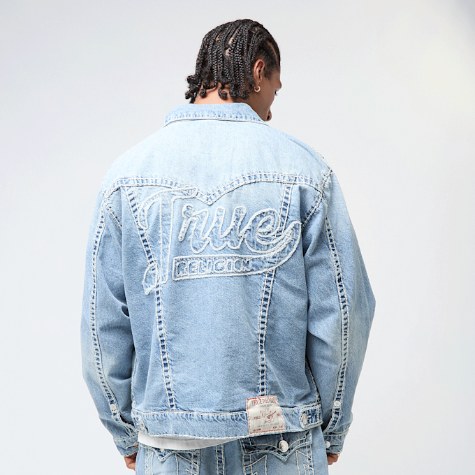 True Religion Super T Oversized Denim Jacket bleu 47108 2