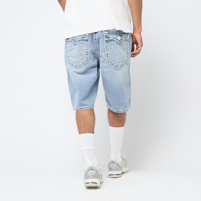 True Religion Bobby Super T Short Fray Graphic niebieski 47109 2