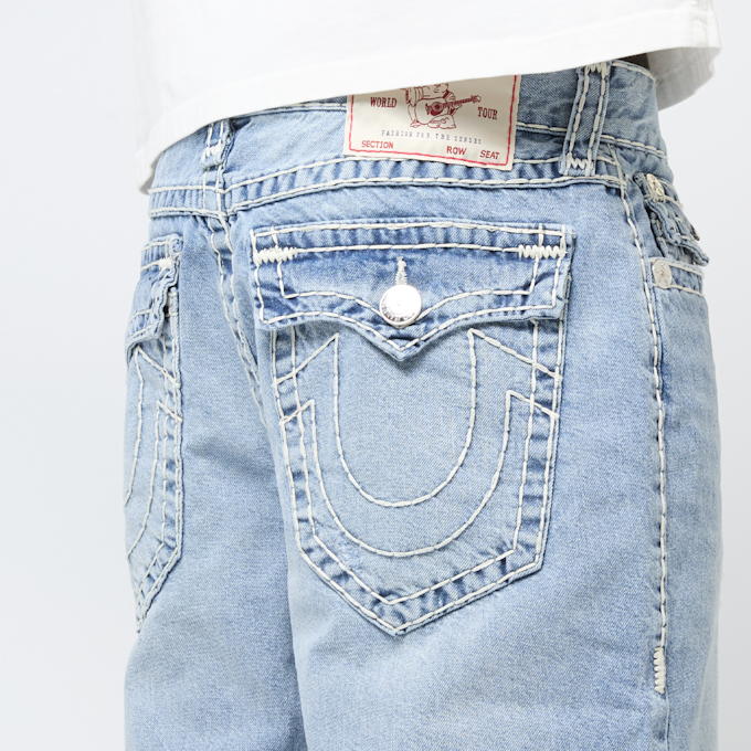 True Religion Bobby Super T Short Fray Graphic niebieski 47109 4