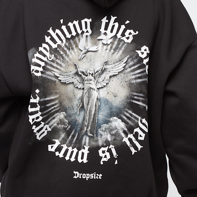 DropSize Heavy Oversized Side Of Hell Hoodie czarny 47240 4