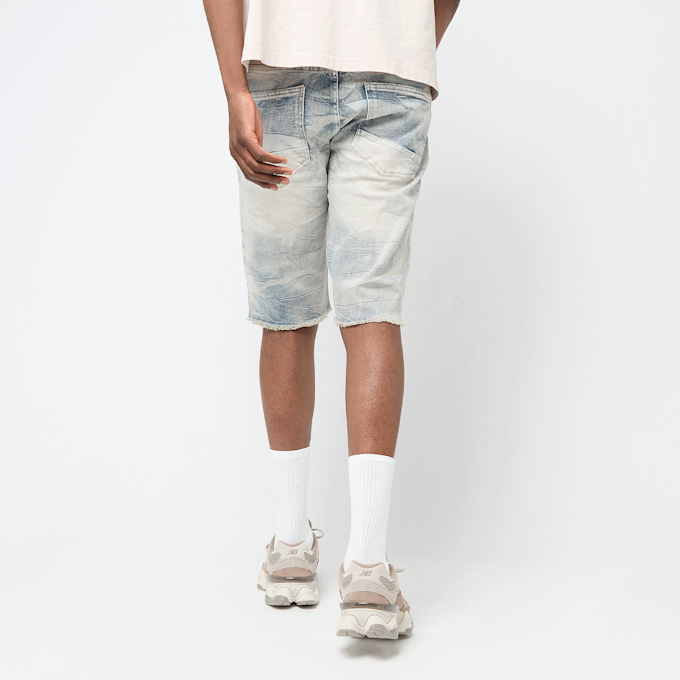 Smoke Rise Rip & Repair Denim Shorts blauw 47217 2