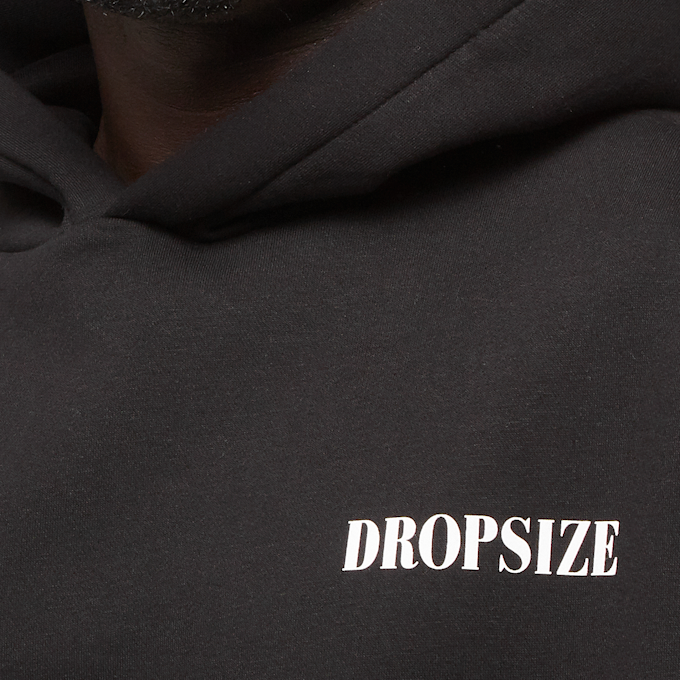 DropSize Heavy Oversized Doves And Roses Hoodie crna 47232 3