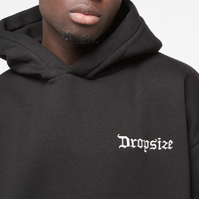 DropSize Heavy Oversized Racing Division Hoodie czarny 47234 3