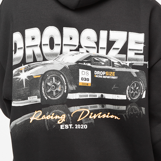 DropSize Heavy Oversized Racing Division Hoodie czarny 47234 4