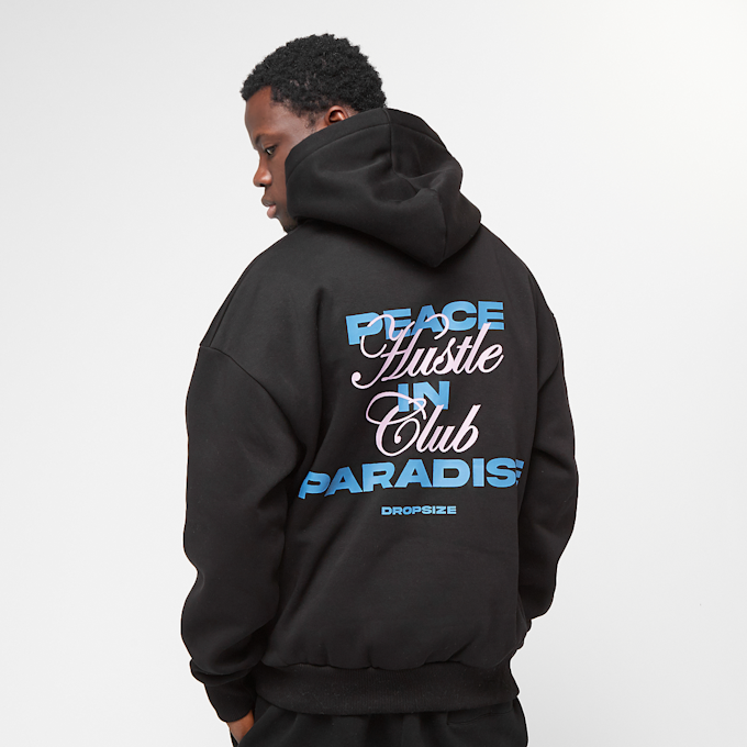 DropSize Heavy Oversized Peace And Hustle Hoodie schwarz 47229 1