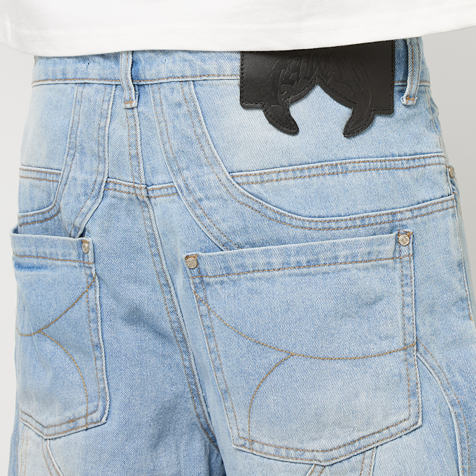 FAVELA Cutline Shorts blu 47257 4