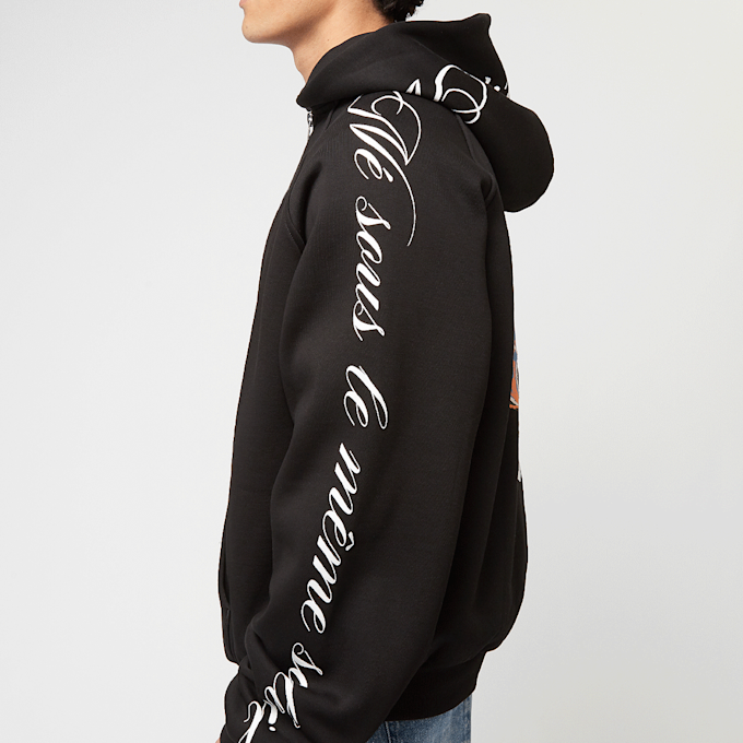 zəяo si:x nœf Alternate Logo Script Oversized Zip Hoodie noir 47264 4