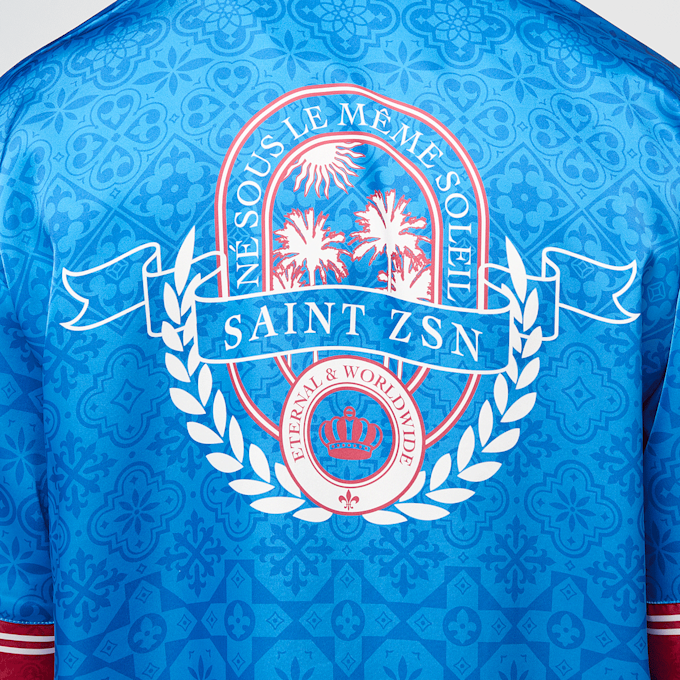 zəяo si:x nœf Primary Logo Ornament Resort Shirt bleu 47268 4