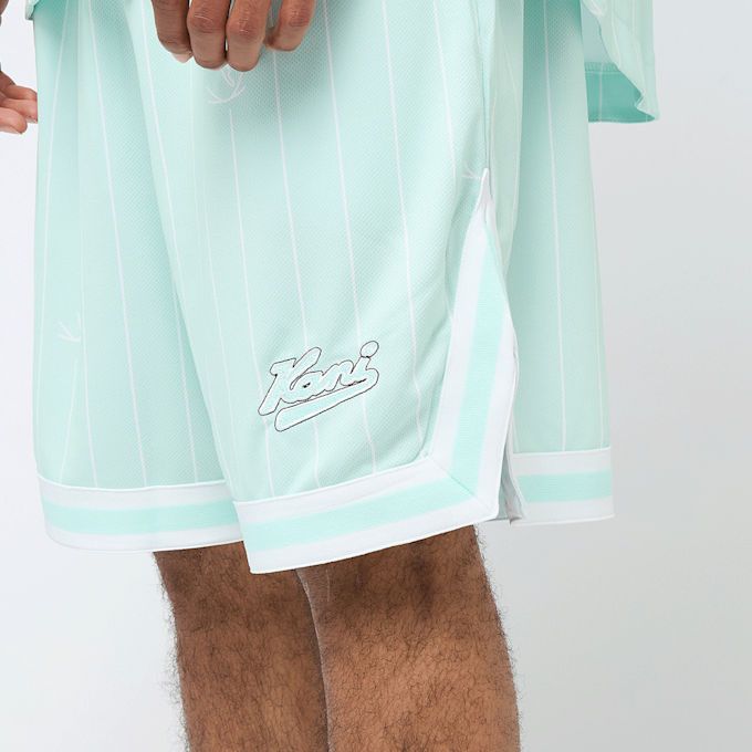 Karl Kani Small Varsity Logo Pinstripe Mesh Shorts bleu 47363 3