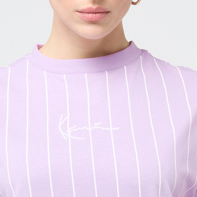 Karl Kani Small Signature Essential Pinstripe OS Tee lila 47444 3