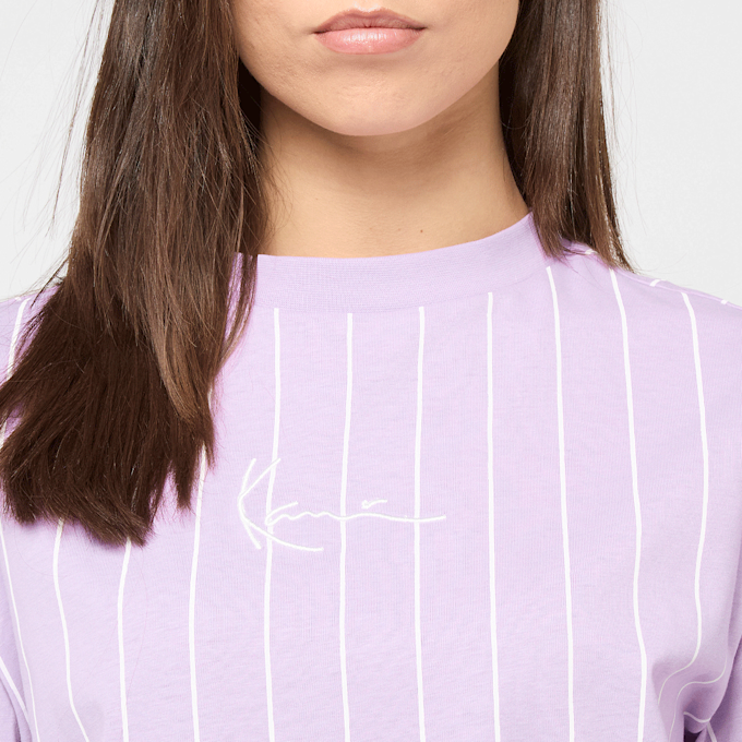 Karl Kani Small Signature Essential Pinstripe Oversized Tee viola 47444 3