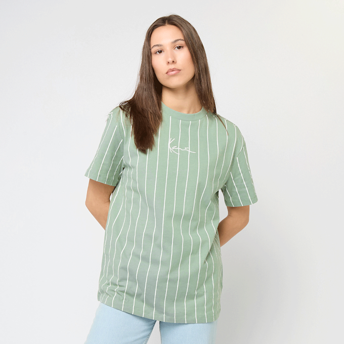 Karl Kani Small Signature Essential Pinstripe Oversized Tee grün 47443 1