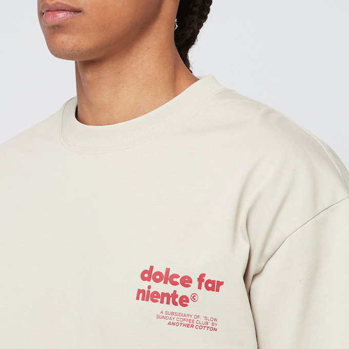 Another Cotton Lab Leisure Club Oversized T-Shirt bege 47516 3