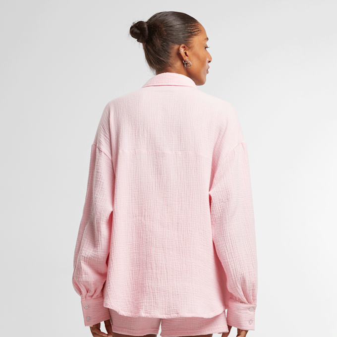 Urban Classics Ladies Oversized Musselin Blouse lichtroze 47632 2