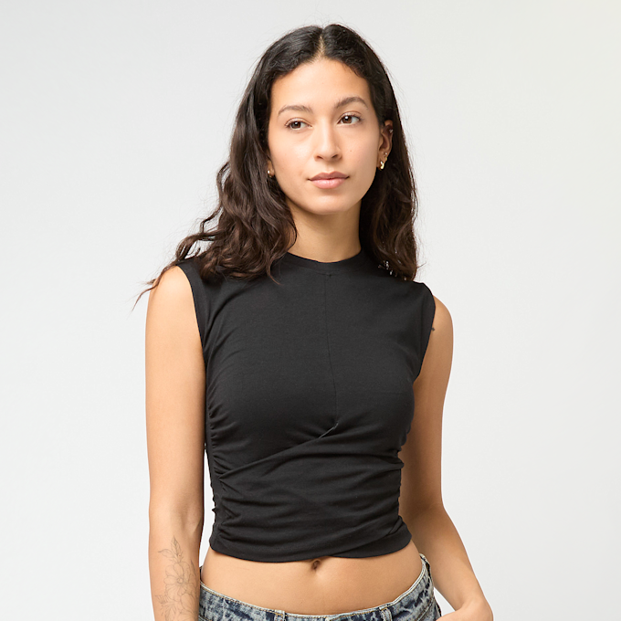 Urban Classics Ladies Cropped Wrapped Top white negro 47635 1