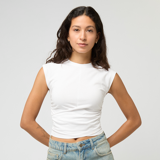 Urban Classics Ladies Cropped Wrapped Top white blanco 47636 1