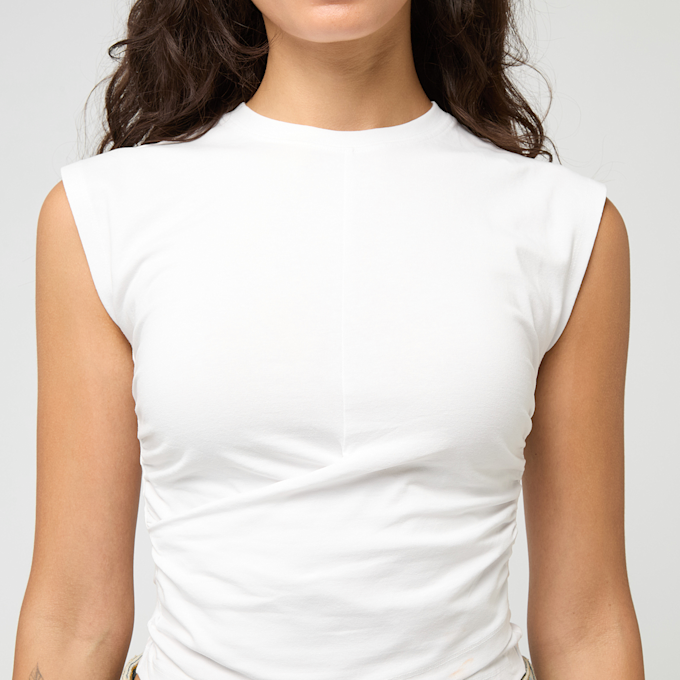 Urban Classics Ladies Cropped Wrapped Top white blanco 47636 3
