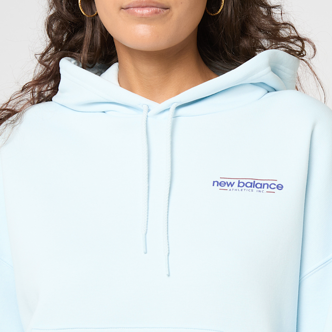 New Balance REIMAGINED FLEECE OVERSIZED HOODIE frosted glass plava 47710 3