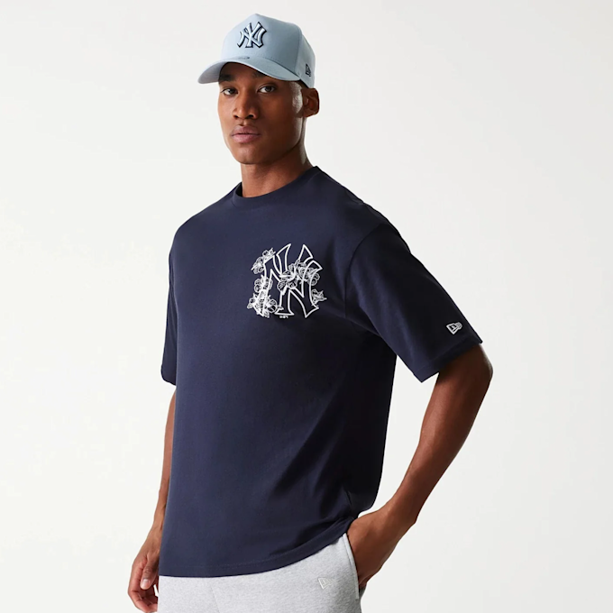 New Era MLB New York Yankees Floral Graphic Oversized Tee blauw 47729 1