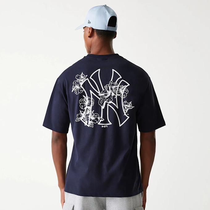 New Era MLB New York Yankees Floral Graphic Oversized Tee blauw 47729 2
