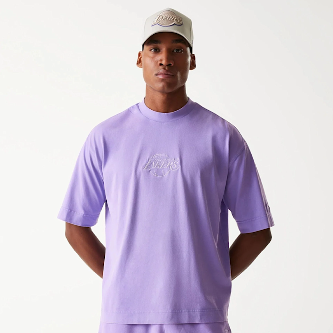 New Era NBA Los Angeles Lakers Washed T-Shirt ljubičasta 47746 1