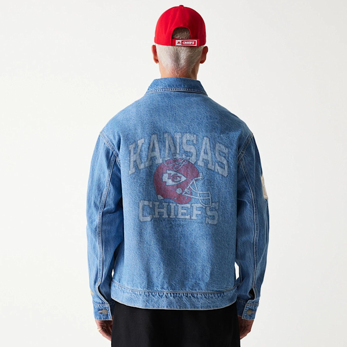 New Era NFL Denim Jacket Kansas City Chiefs bleu 47755 2