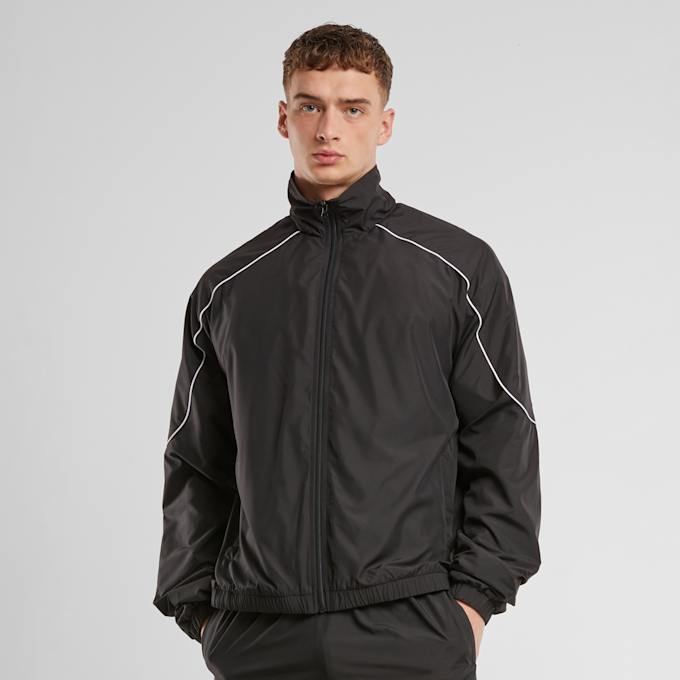 Urban Classics Piped Panel Trackjacket schwarz 47779 1