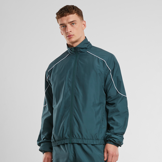 Urban Classics Piped Panel Trackjacket verde 47780 1