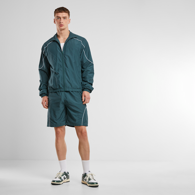 Urban Classics Piped Panel Trackjacket verde 47780 5