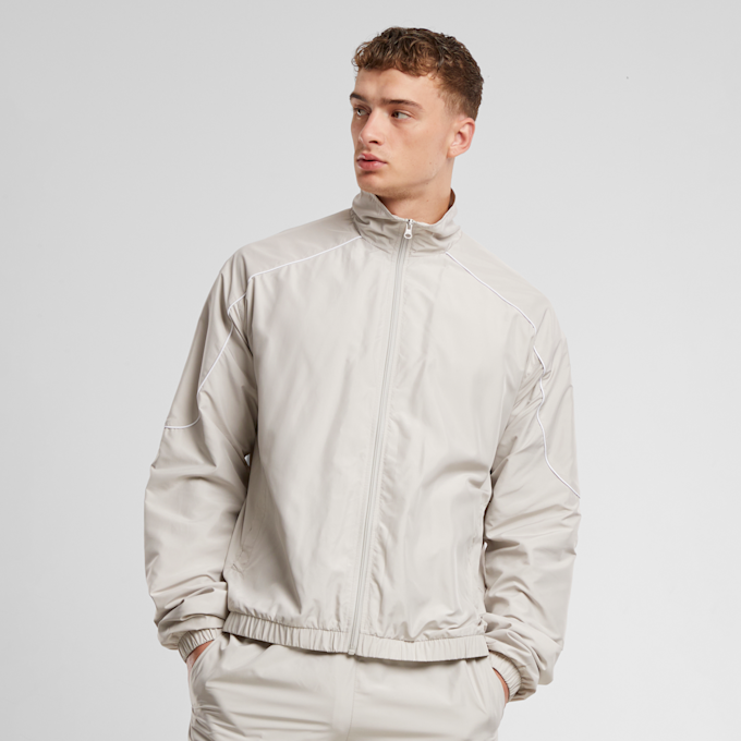 Urban Classics Piped Panel Trackjacket beige 47782 1