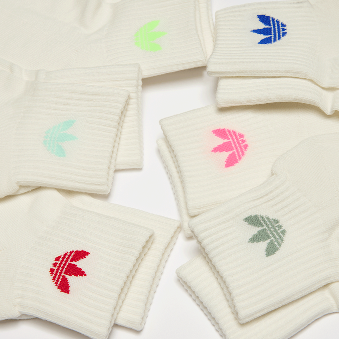 adidas Originals 6 PACK - adicolor Trefoil Ankle Socken weiß 47932 2