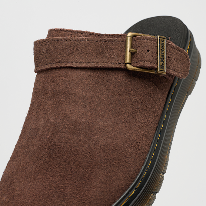 Dr. Martens Brookline Mule dark brown bronx suede bruin 47960 6