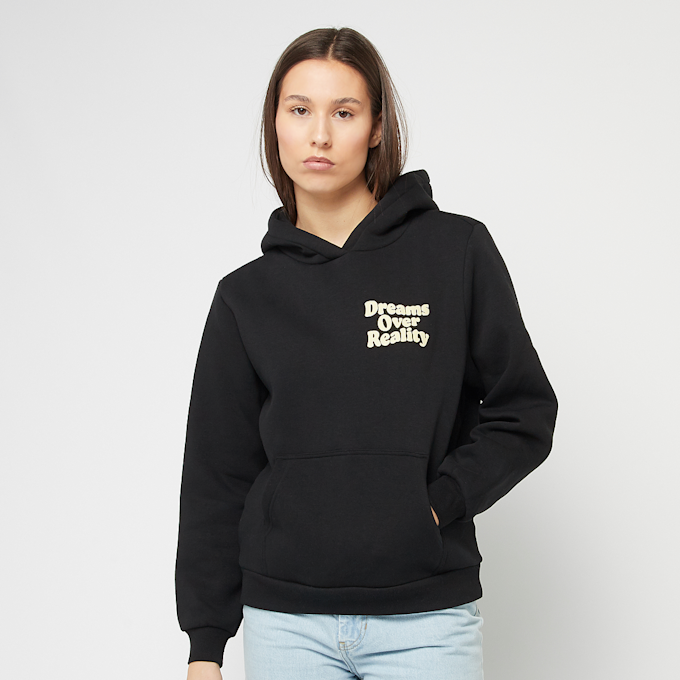 Miss Tee Dreams Over Reality Ladies Fluffy Hoody zwart 48083 2