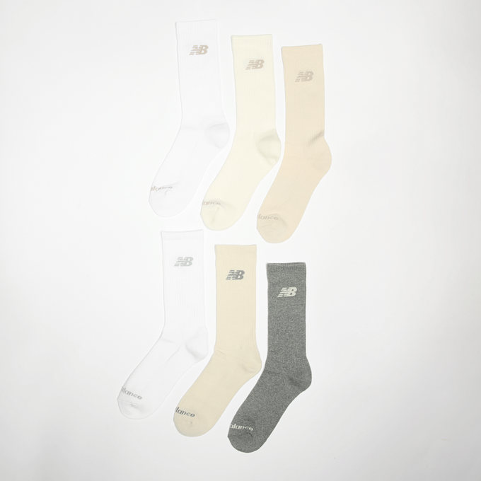 New Balance 6 PACK - EVERYDAY SEASONAL CREW -  beige/brown/grey/white multicolorido 48236 1