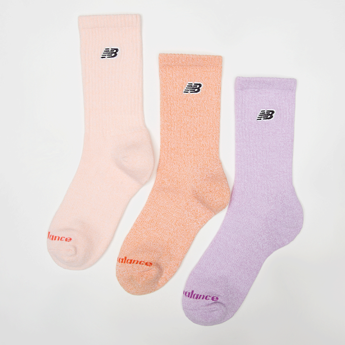 New Balance 3 PACK - KIDS PATCH LOGO SEASONAL CREW -  purple/pink/rose multicolore 48242 1