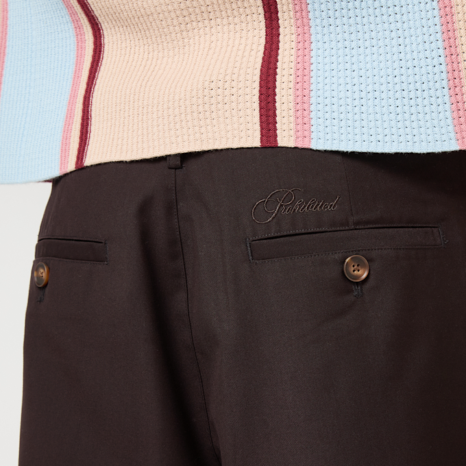 Prohibited Pleated Shorts castanho 48337 4