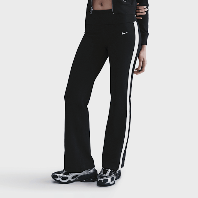 Nike W NSW HR FLDOVR PNT GLS black/white nero 48448 1