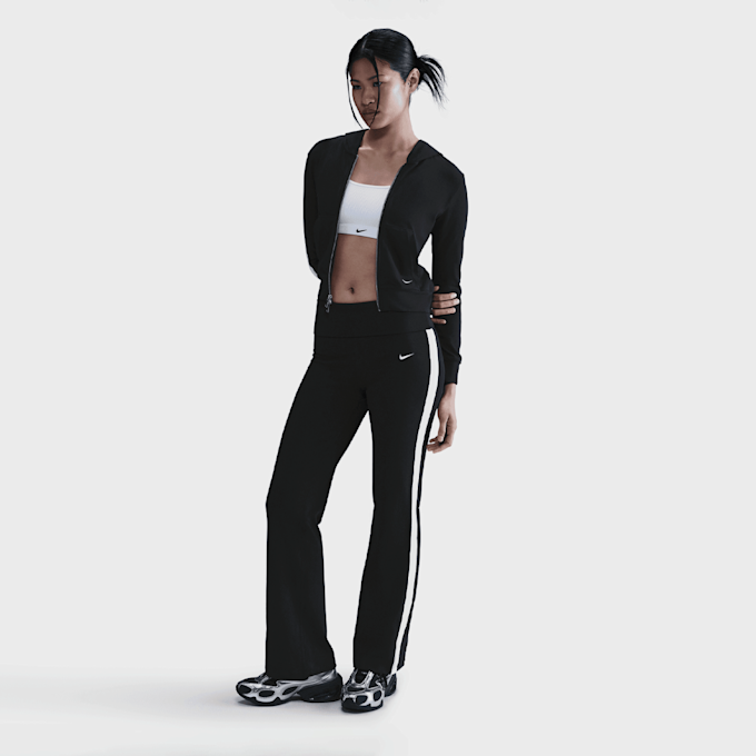 Nike W NSW HR FLDOVR PNT GLS black/white nero 48448 7