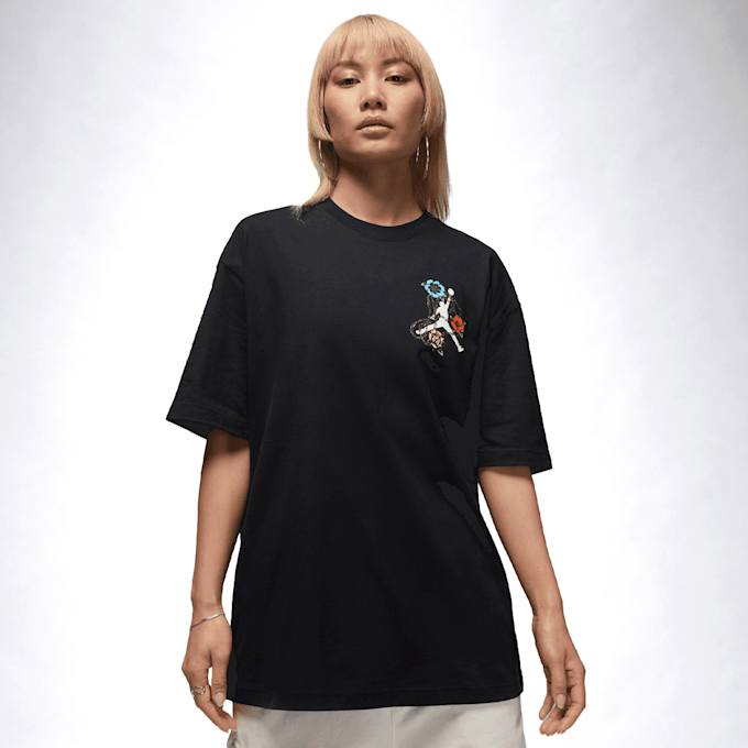 Jordan W J FLT SS OS GFX TEE FLW black preto 48604 2
