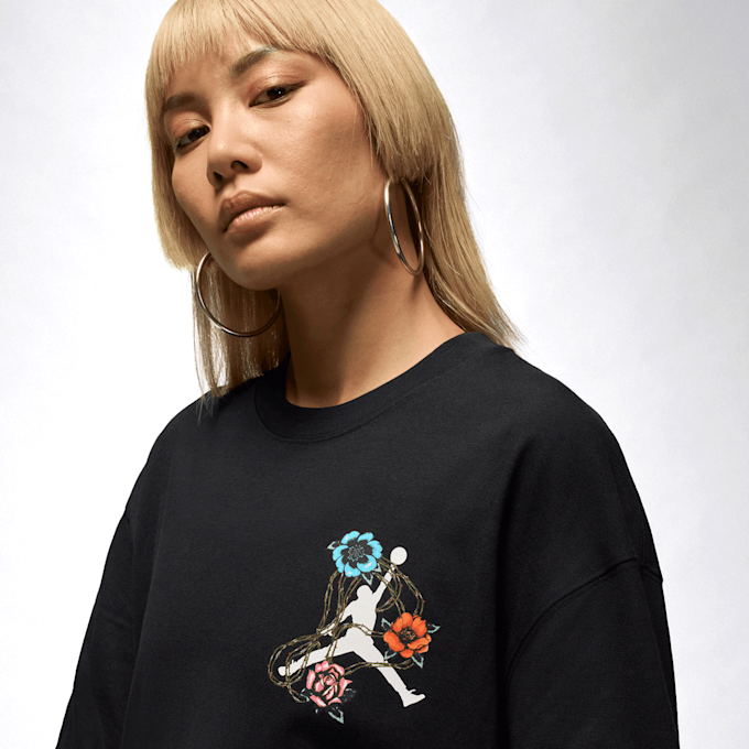Jordan W J FLT SS OS GFX TEE FLW black preto 48604 3