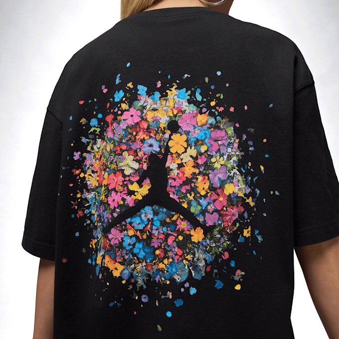 Jordan W J FLT SS OS GFX TEE FLW black preto 48604 4