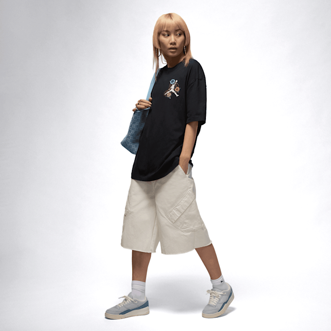 Jordan W J FLT SS OS GFX TEE FLW black preto 48604 5