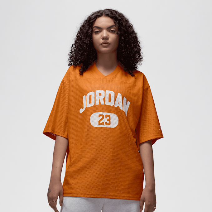 Jordan W J BRK SS MESH JRSY TOP starfish/white orange 48613 1