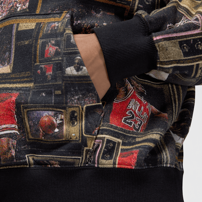 Jordan All Over Print Fleece Hoodie preto 48706 5