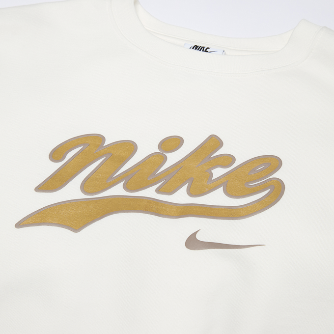 Nike G NSW TREND FLC CRP CREW sail/metallic gold beż 48750 3