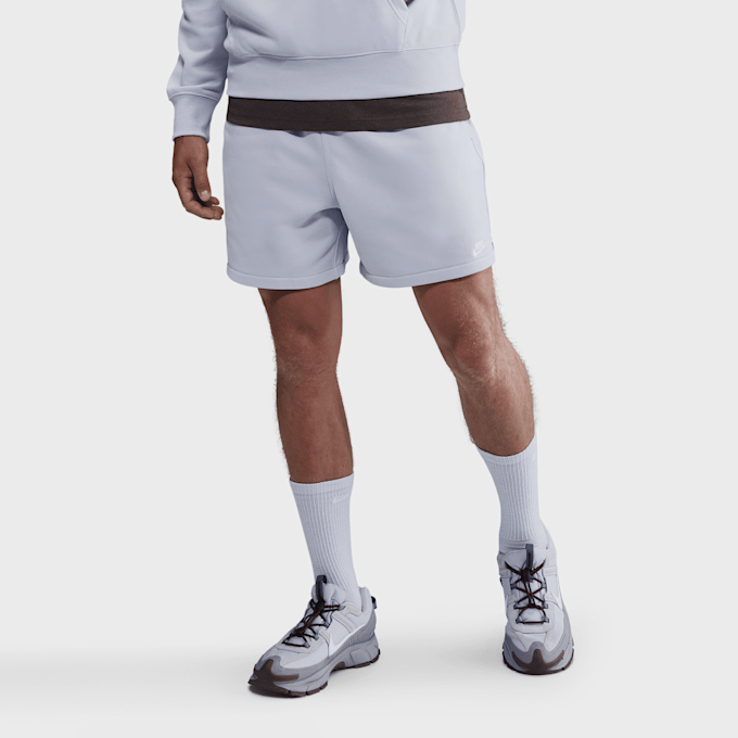 Nike Club Flow French Terry Shorts ghost/ghost/white grau 48685 1
