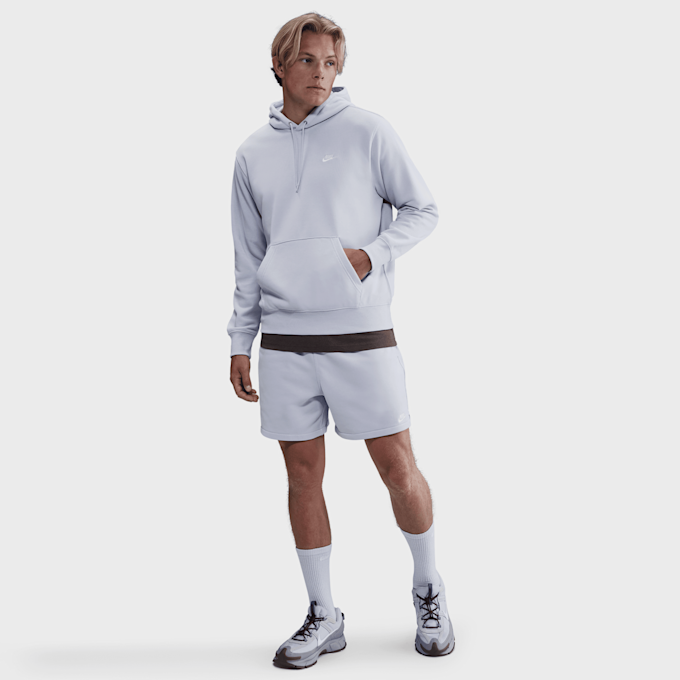 Nike Club Flow French Terry Shorts ghost/ghost/white grau 48685 4