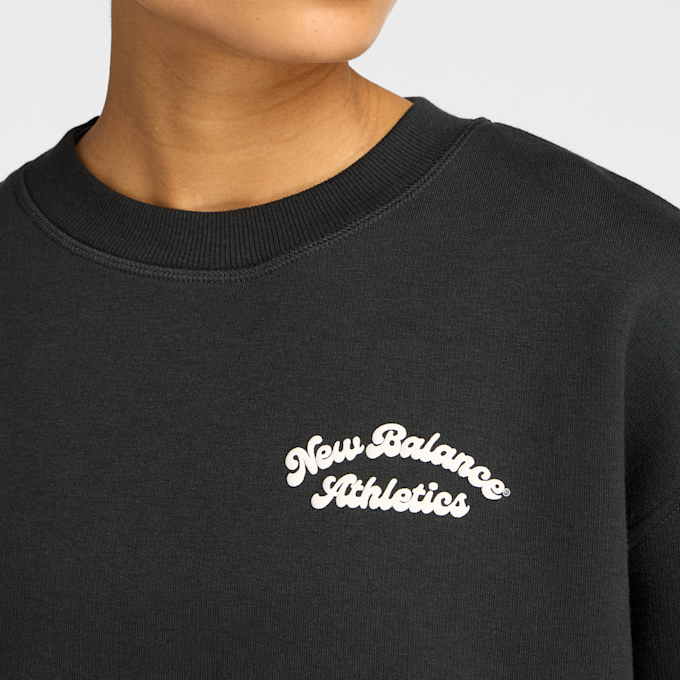 New Balance Linear Heritage Fleece Crew schwarz 48788 3