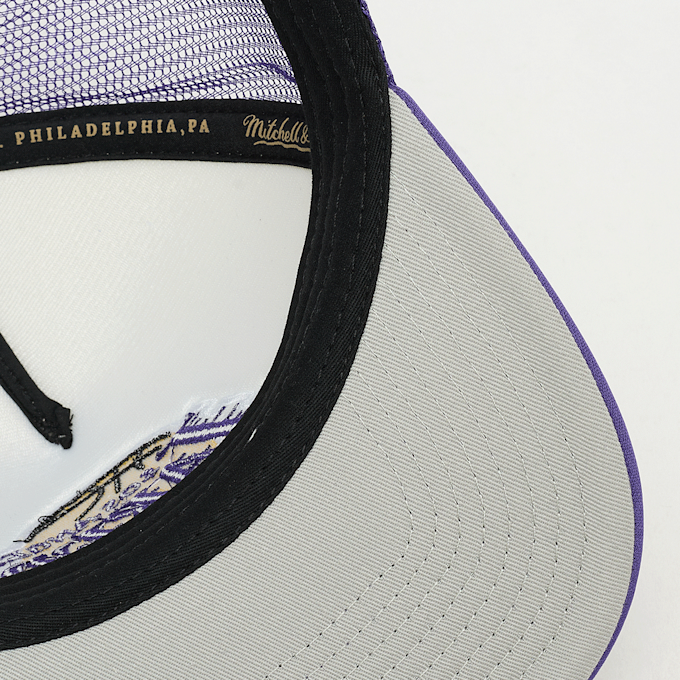 Mitchell & Ness VINTAGE BLOCK TRUCKER NBA LOS ANGELES LAKERS cream pourpre 48841 3